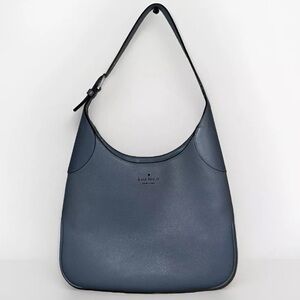 Kate Spade Aster Shoulder Bag In Dusty Blue Pebbled Leather Preowned Condition